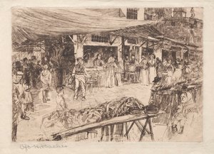 Eski Pazar, Floransa, 19.-20. yüzyıl. by Otto H. Bacher