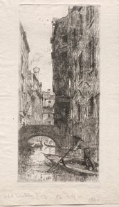 Ponte del Pistor, Venedik, 1880. by Otto H. Bacher