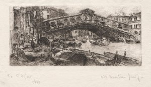 Rialto, Venedik, 1880. by Otto H. Bacher