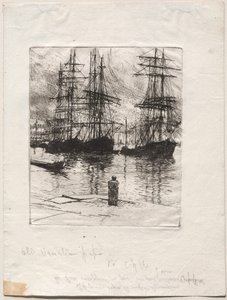 Üç Gemi, Venedik, 1880. by Otto H. Bacher