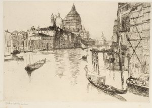 Büyük Kanal, Venedik by Otto Henry Bacher
