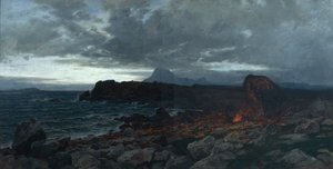 Sahilde Sonbahar Akşamı, Kinn by Otto Ludvig Sinding