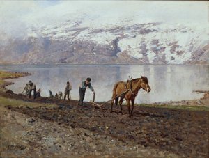 Atlarla Çiftçilik (tuval üzerine yağlı boya)