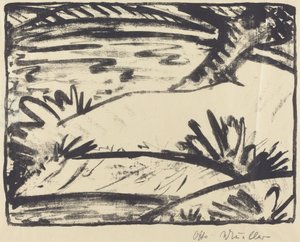 Ağaç ve Su ile Manzara by Otto Müller
