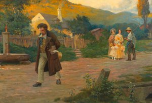 Yalnız Efendi Beethoven, Viyana yakınlarında bir yürüyüşte, 1908.
