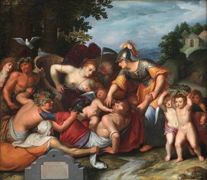 Gemeine Jeuchts Beeldt. Gençliğin Baştan Çıkarma Alegorisi by Otto van Veen