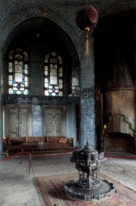 Mimari, Osmanlı Sanatı: Topkapı Sarayı (Topkapı Sarayı) 1465-1853 yılları arasında Osmanlı padişahının ana ve resmi kentsel konutu. 1475-1478 yılları arasında inşa edilen saray. Türkiye İstanbul. by Ottoman School