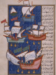 ağları olan balıkçılar by Ottoman School