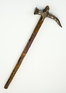 War Hammer, c.1680 (gümüş tel ve tekstil ile demir ve ahşap) by Ottoman School