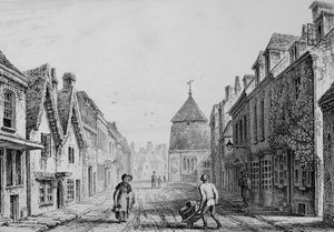 Cheesehill Street Winchester, 1830 dolayları (gravür)