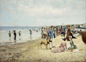 Sahilde Bir Gün, 1885 by Owen Dalziel