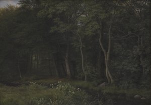 Iselingen Malikanesi, Zelanda yakınlarındaki bir Ormanda Alacakaranlık Ayarı by P.C. Skovgaard