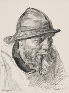 Bir Skagen balıkçının başı by Peder Severin Krøyer