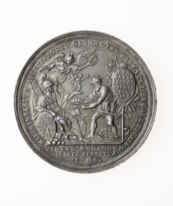 İngiliz Zaferlerini Anma Madalyası, 1704 (gümüş) by P. H. Muller