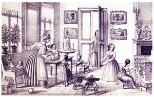 Çocuk Odası, 19. yüzyıl başı. by P. Vdovichev