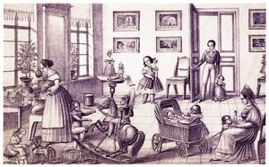 Çocuk Odası, 19. yüzyıl başı. by P. Vdovichev