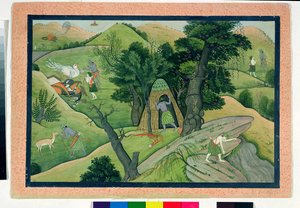 74.73 Rama ve Lakshmana, Ramayana, Kangra, Himachal Pradesh