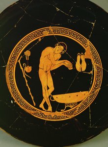 Jimnastikçi ayakkabıları ve lavabo ile koşucu ... by Painter Onesimos