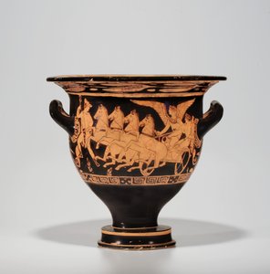 Tavan arası kırmızı figürlü çan krater, MÖ 390-370 dolayları by Painter of London F64