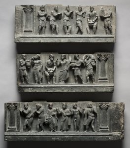 Bacchanalian Rölyef, Pakistan, Gandhara, Buner bölgesi, erken Kuşan Dönemi (MS 1-320) (şist) by Pakistani School