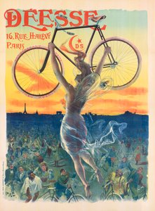 Deesse Bicycles için Fransız Art Nouveau Posteri, c.1898 (litografi)