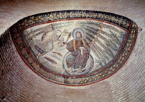 Erken dönem hıristiyan sanatı: Kurtarıcı veren yasa (barış), apsis mozaiği, 4. yüzyıl by Paleo Christian