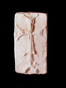 Paleochristian sanatı: Haçla süslenmiş taş. İran
