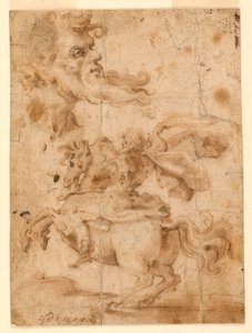 Sakallı Bir Adamın Başı, Atlı Bir Adam by Paolo Emilio Besenzi