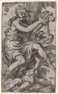 Bir lir ile Cupid ve Apollo, yaklaşık. 1568., yakl. 1568.