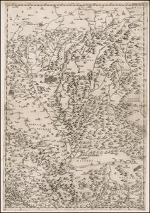 1513 yılında Paolo Forlani tarafından hazırlanan Transilvanya merkezli harita by Paolo Forlani