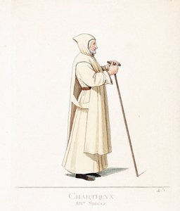 Rahip kostümü: Carthusian bir keşiş, Aziz Bruno'nun emri