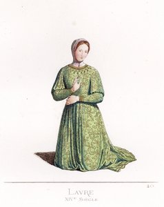 Laure de Sade (1310-1348) - Simone Martini'nin bir portresinden Petrarch'ın Laura'sı