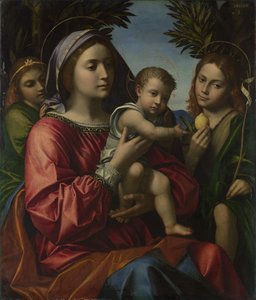 Vaftizci ve Melek ile Bakire ve Çocuk, c. 1516 by Paolo Morando