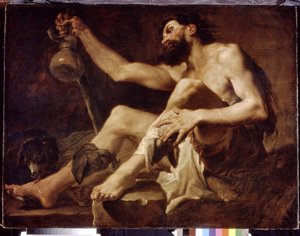 Sefil bir dilenci olarak Lazarus. (Zavallı bir dilenci olarak Lazarus). Paolo Pagani