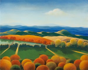 Paysage n°1, 2015 (ahşap panel üzerine yağlıboya)