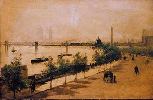 Thames Dolgusu (panelde yağ)