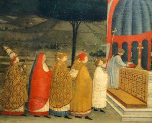 Paolo Uccello'nun (1397-1475) yazdığı Profaned Host Mucizesinin Predella'sı, detay by Paolo Uccello