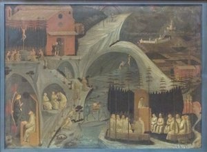 Manastır hayatından sahneler (Tebaide) by Paolo Uccello