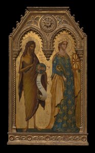 Vaftizci Yahya ve İskenderiyeli Catherine, 1350 Hakkında by Paolo Veneziano