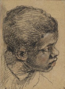 Siyah bir çocuğun başı, 16. yüzyıl. by Paolo Veronese