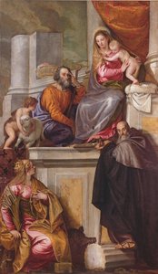 Vaftizci Yahya, Aziz Anthony Abbot ve Aziz Catherine ile Kutsal Aile, 1551 by Paolo Veronese