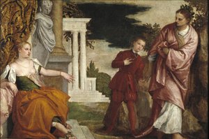 Erdem ve Mengene Arasında Genç Adam by Paolo Veronese