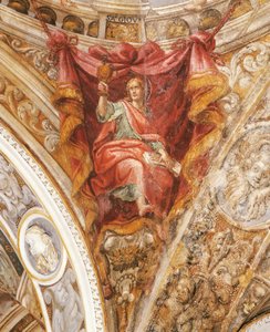Parmigianino (1503-1540) olarak bilinen Francesco Mazzola tarafından Poitiers Aziz Hilary, fresk, San Giovanni Evangelista Kilisesi, Parma by Parmigianino
