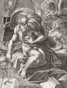 Diogenes, MÖ 3. yüzyıl Yunan filozofu (gravür)