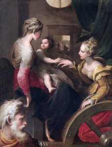 Aziz Catherine'in Mistik Evliliği (tuval üzerine yağlıboya) by Parmigianino (1503 40) (after)