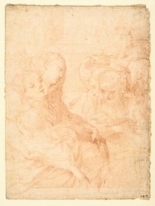 Kadın grubu (rekto) by Parmigianino