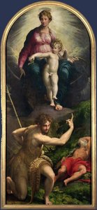 Aziz John ve Aziz Jerome ile Madonna ve Çocuk by Parmigianino