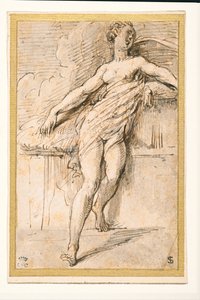 uzanmış kadın figürü by Parmigianino
