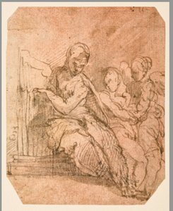 Aziz Cecilia (sağda) by Parmigianino