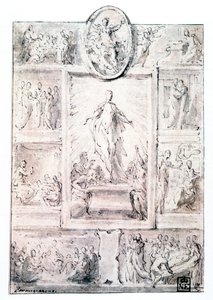Kompozisyon Kroki, c1513-1540 by Parmigianino